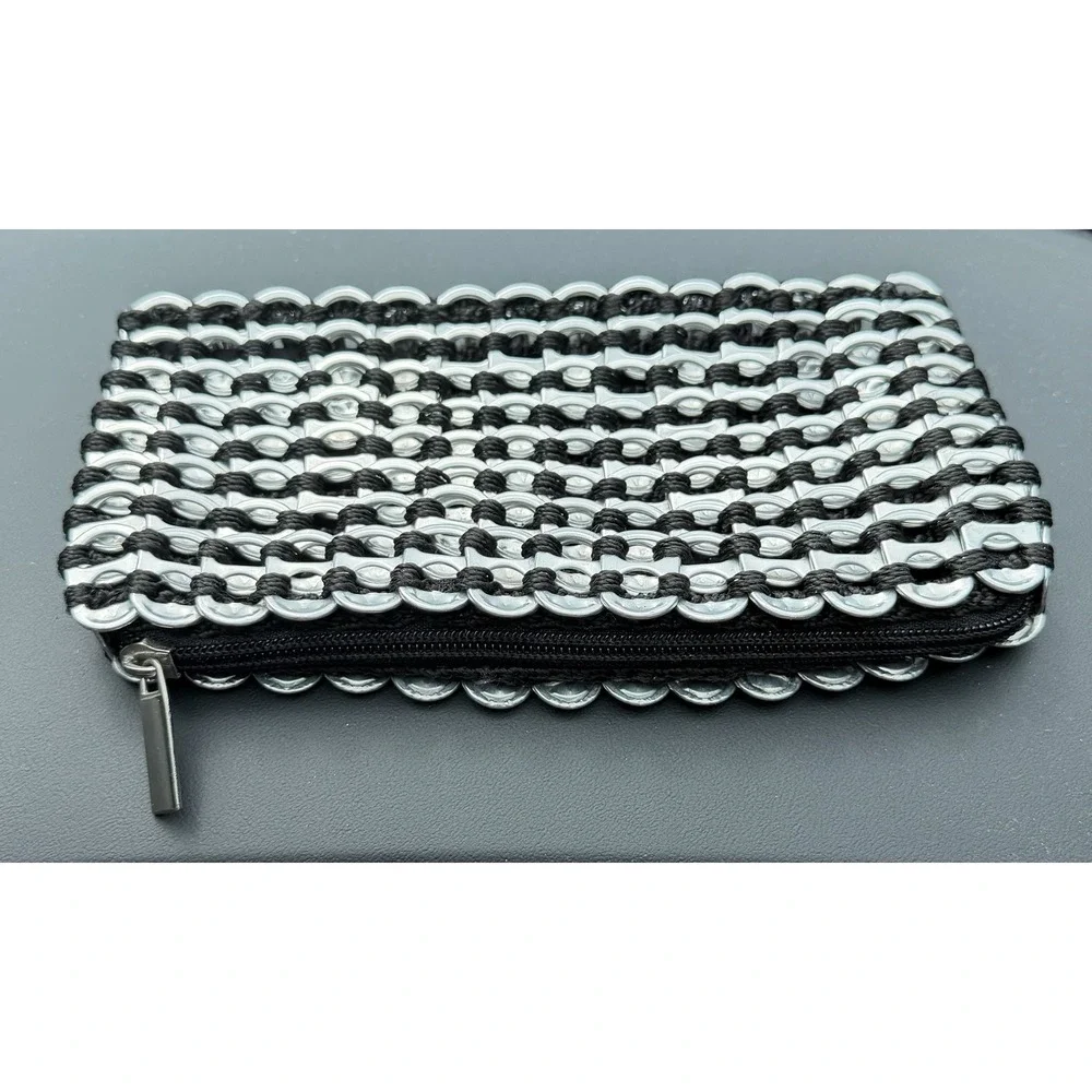 Escama Studio Black Silver Pop Tab Clutch Pouch 8